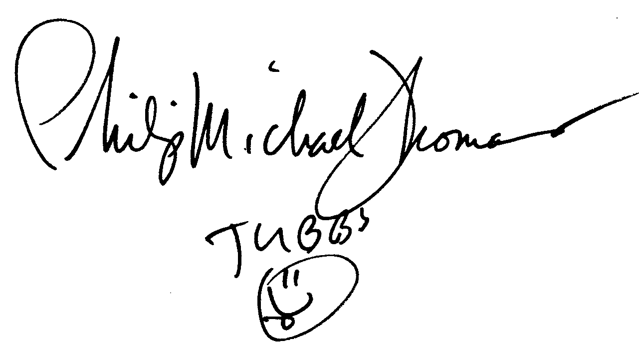 Philip Michael Thomas autograph facsimile