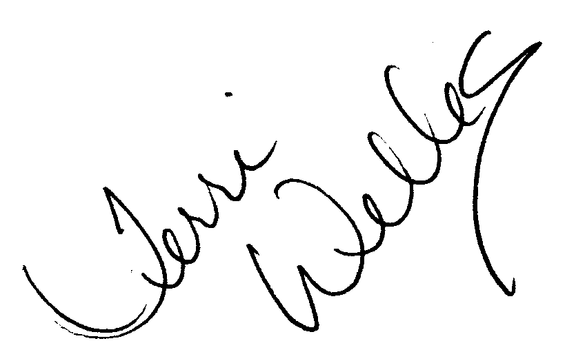 Terri Welles autograph facsimile