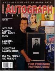 Tom Fontaine on the cover of Autograph Collector magazine