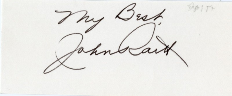 Jhon Rai Autograph John Raitt autograph, item 0001162498 | Autograph World