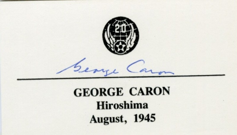 George Caron George Caron autographed Card / Album Page, item 0001204577