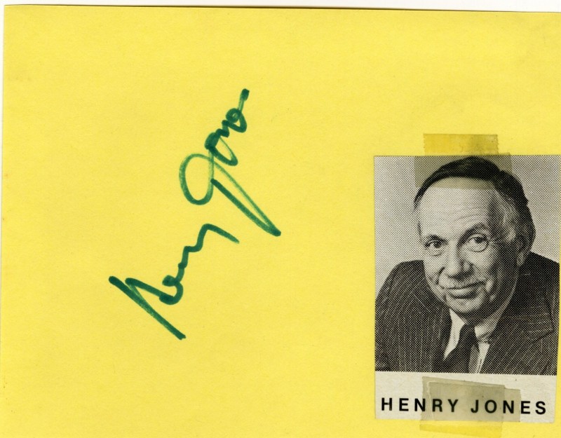 Henry Jones autograph, item FP618346