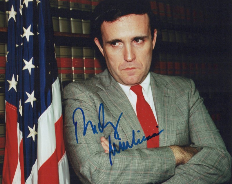 Al Ruddy Signed Rudy Giuliani autograph, item 0001307545 | Autograph World