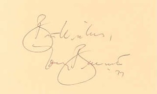Tony Bennett autograph