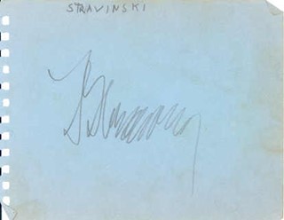 Igor Stravinsky autograph