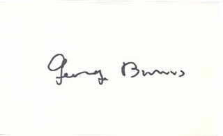 George Burns autograph