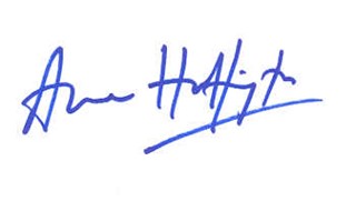 Arianna Huffington autograph