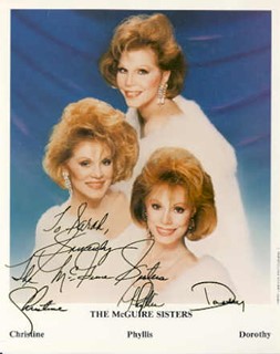The McGuire Sisters autograph