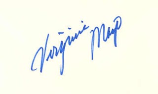 Virginia Mayo autograph