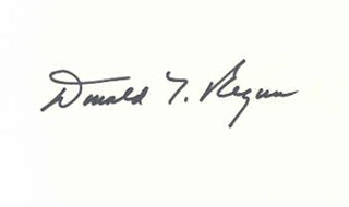 Donald Regan autograph