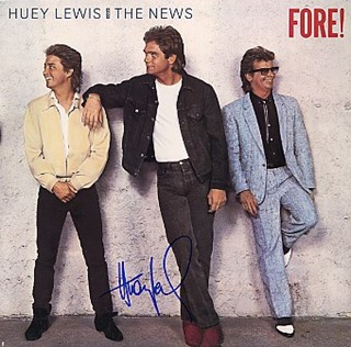 Huey Lewis and The News autograph