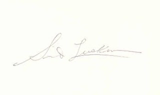 Sid Luckman autograph