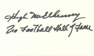 Hugh McElhenny autograph