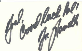Joe Namath autograph