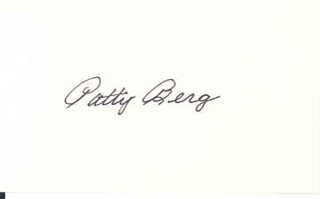 Patty Berg autograph