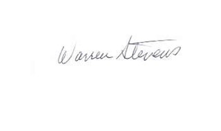 Warren Stevens autograph