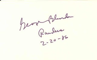 George Blanda autograph