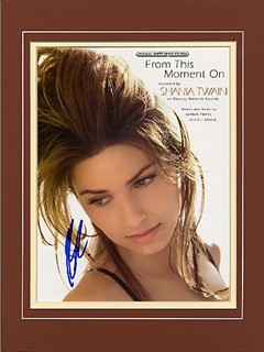 Shania Twain autograph