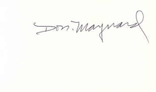 Don Maynard autograph