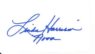 Linda Harrison autograph