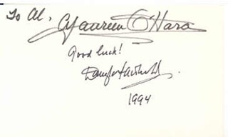 O'Hara and Fairbanks autograph