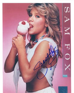 Samantha Fox autograph