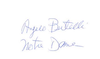 Angelo Bertelli autograph