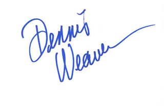 Dennis Weaver autograph