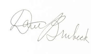 Dave Brubeck autograph