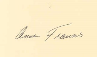 Anne Francis autograph