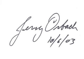 Jerry Orbach autograph