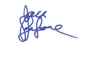 Jack LaLanne autograph