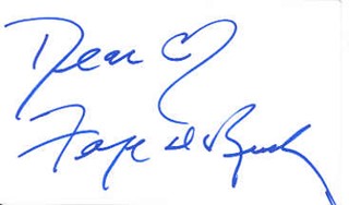 Faye Resnick autograph