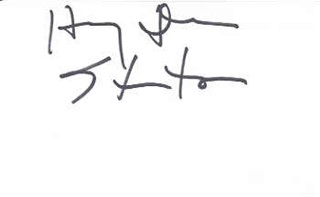 Harry Dean Stanton autograph