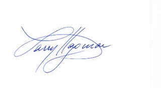 Larry Hagman autograph