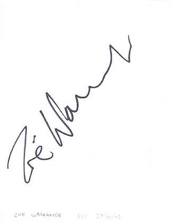 Zoe Wanamaker autograph