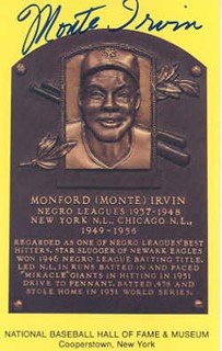 Monte Irvin autograph