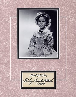 Shirley Temple autograph