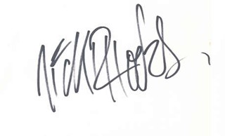 Nick Rhodes autograph