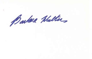 Barbara Walters autograph