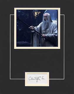 Christopher Lee as Saruman autograph