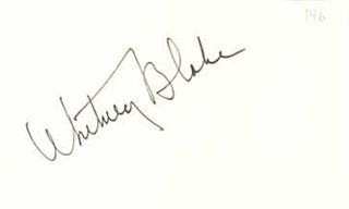 Whitney Blake autograph