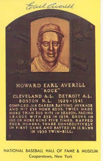Earl Averill autograph