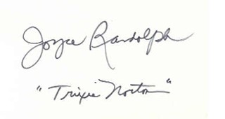 Joyce Randolph autograph