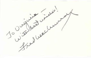 Fred MacMurray autograph