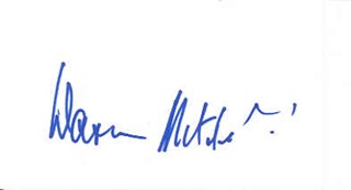 Warren Mitchell autograph