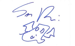 Sam Raimi autograph