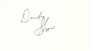Dinah Shore autograph