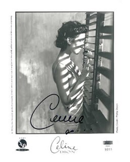 Celine Dion autograph
