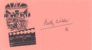 Billy Wilder autograph